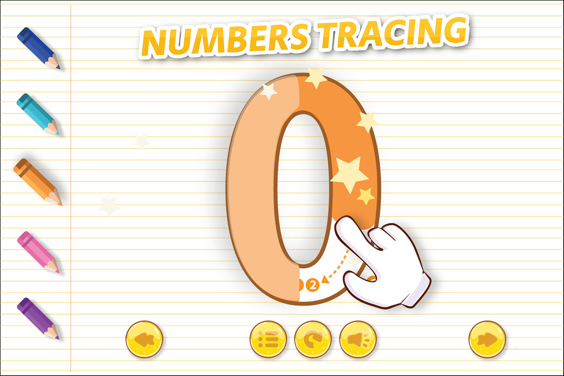 English Numbers Tracing 0-9 | Packs | Unity Asset Store