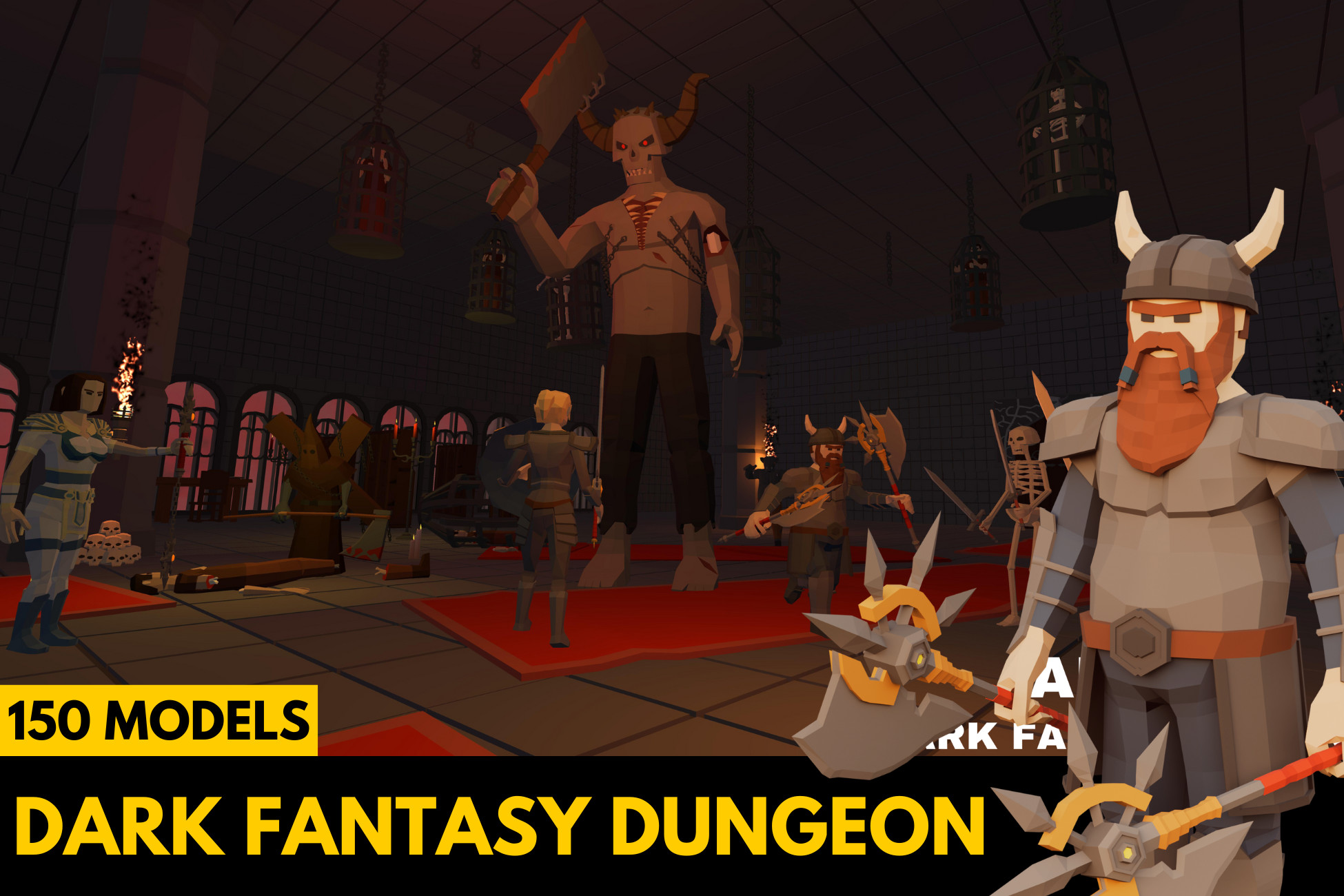 LOW POLY Dark Fantasy Dungeon Pack | 3D 던젼 | Unity Asset Store