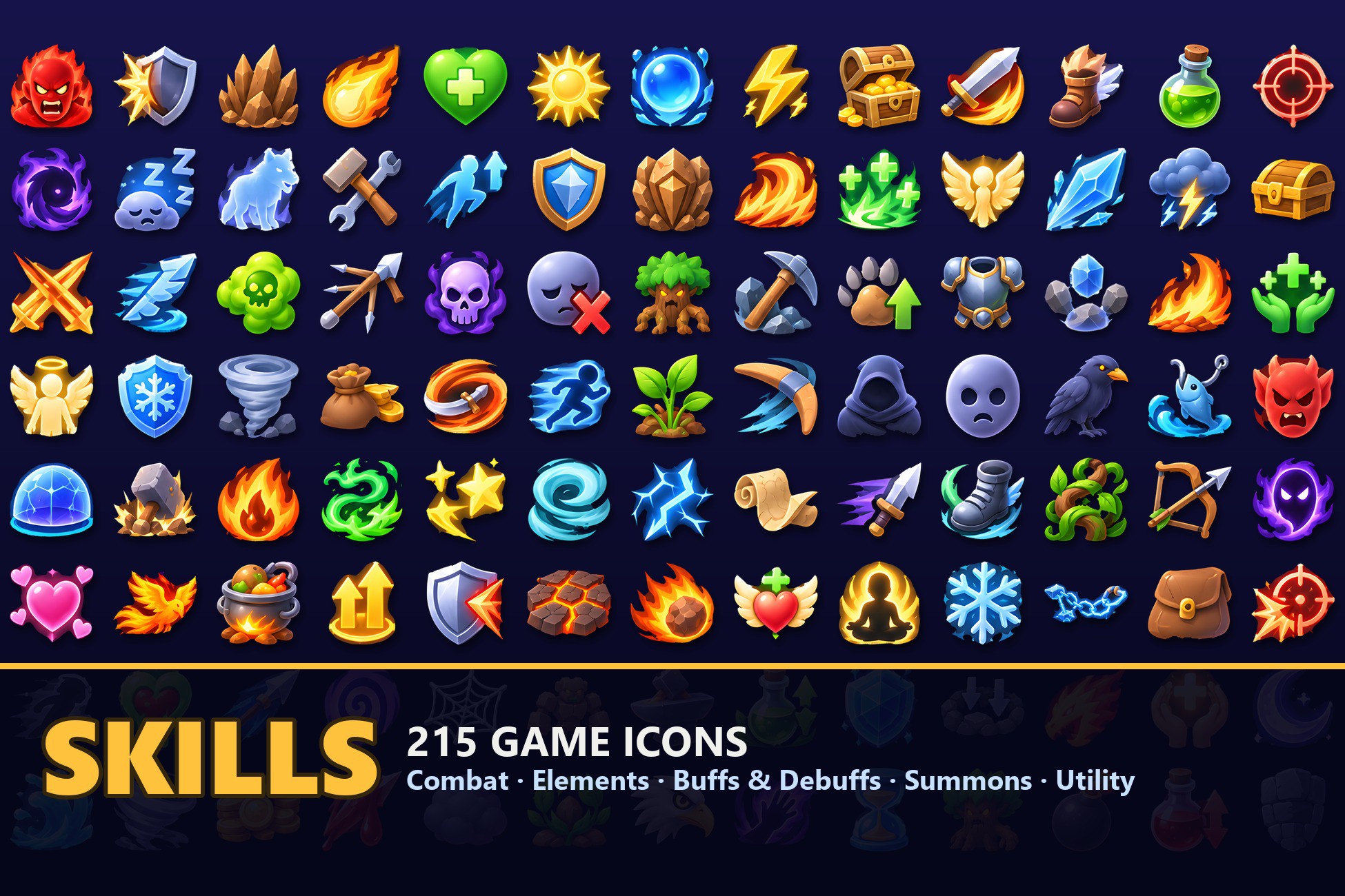 RPG Skill & Spell Icons - 215 Abilities