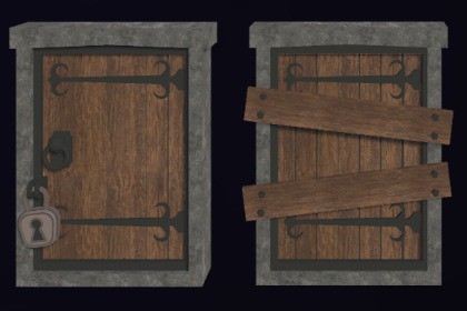 3D Models Doors Castle Pack 1