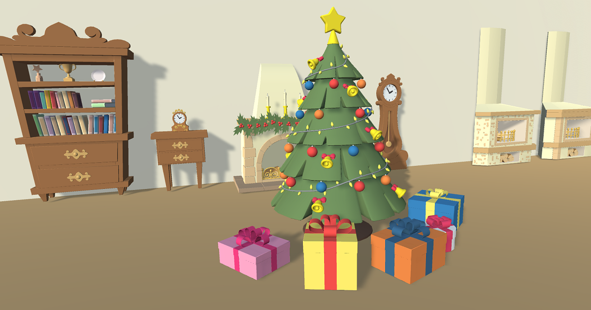 Cartoon Christmas living room furniture | 3D Furniture | Unity Asset Store