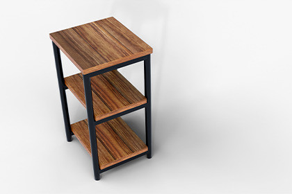 Wooden Shelf Unit – Compact 3-Tier Design