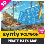 POLYGON - Pirate Isles Map - Art by Synty