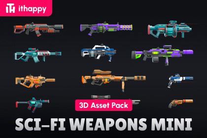 Sci-Fi Weapons Mini - Low Poly Asset Pack
