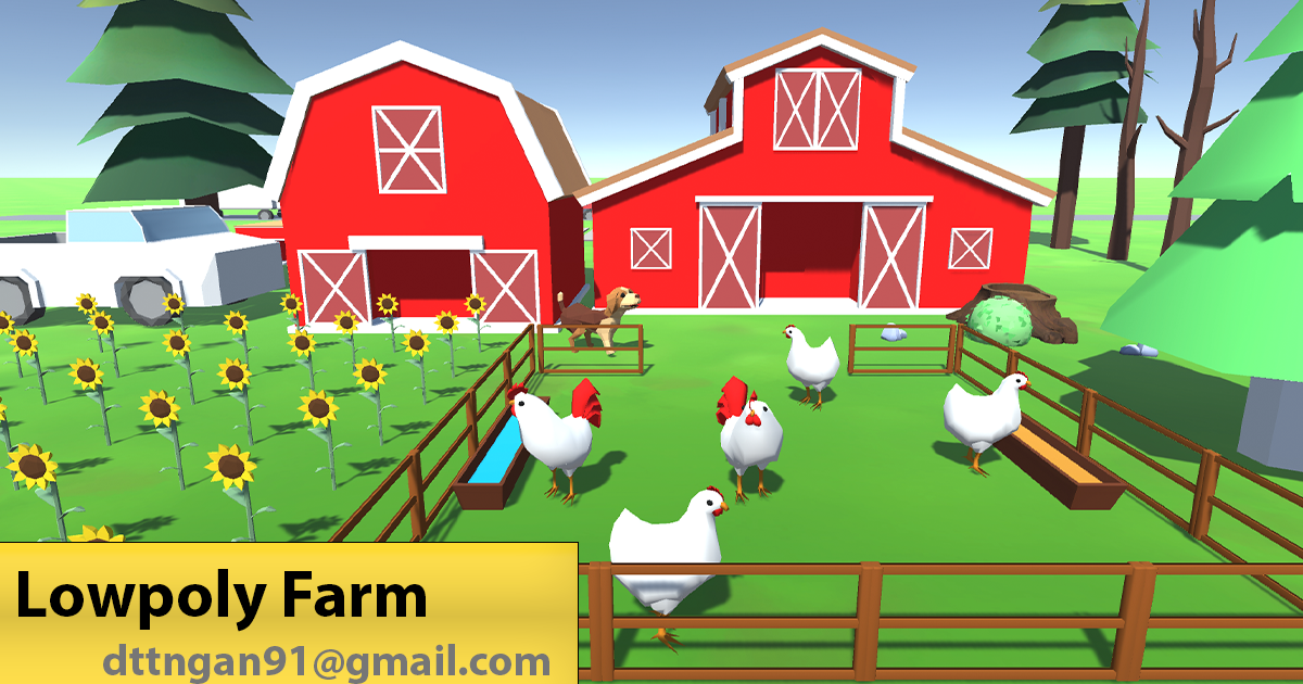 Lowpoly Farm | 3D 주변환경 | Unity Asset Store