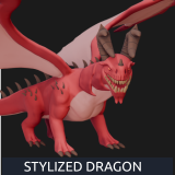 Stylized Dragon - Fantasy RPG Creature by Ake