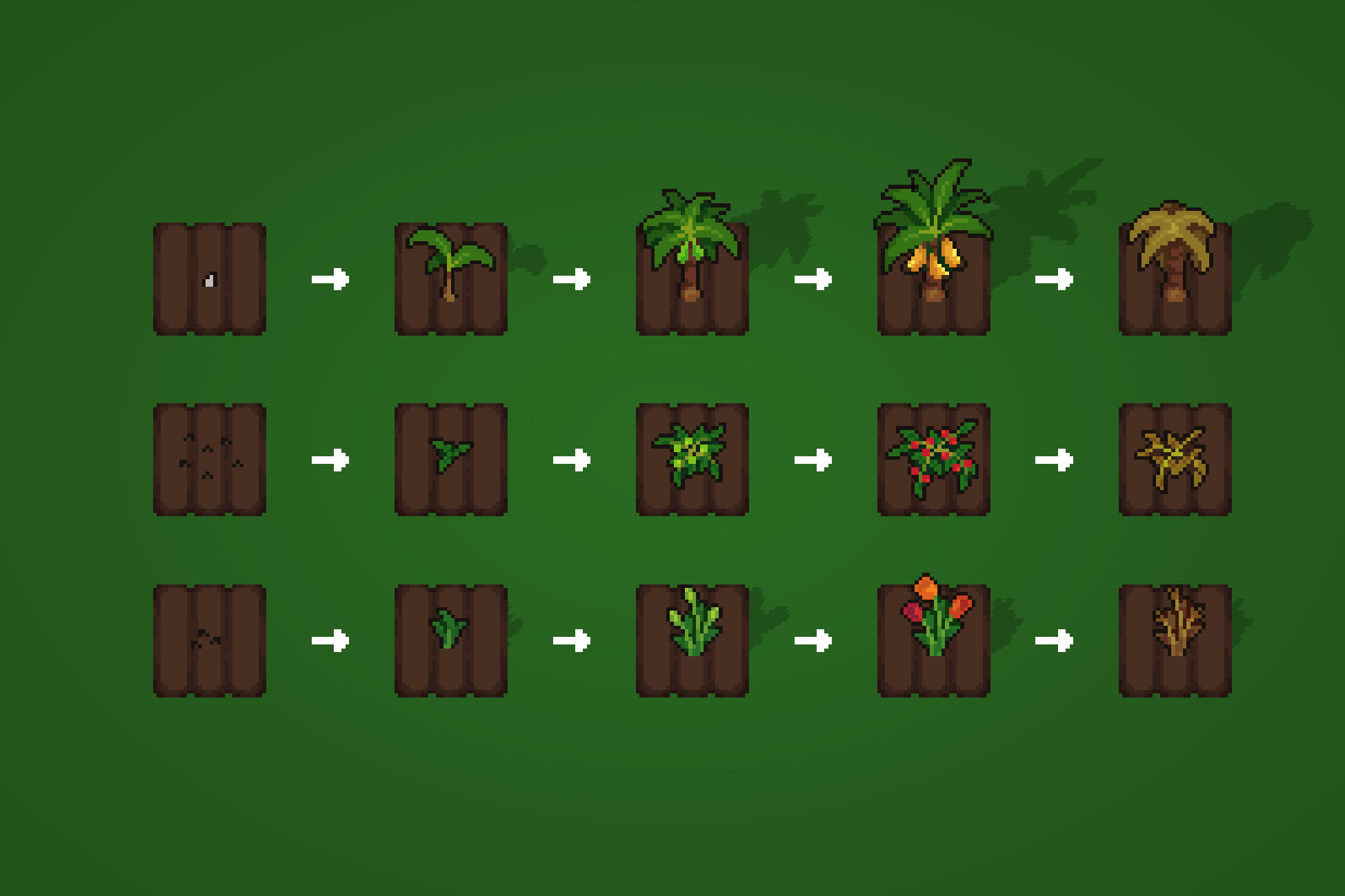 2D Pixel Art Top Down | Plants for Farm Part 3 | 2D 주변환경 | Unity Asset ...