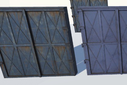 Industrial metal gate
