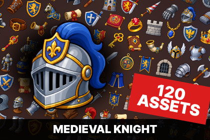 Medieval Knight Castle Armor Weapons Royal Kingdom Icons Pack