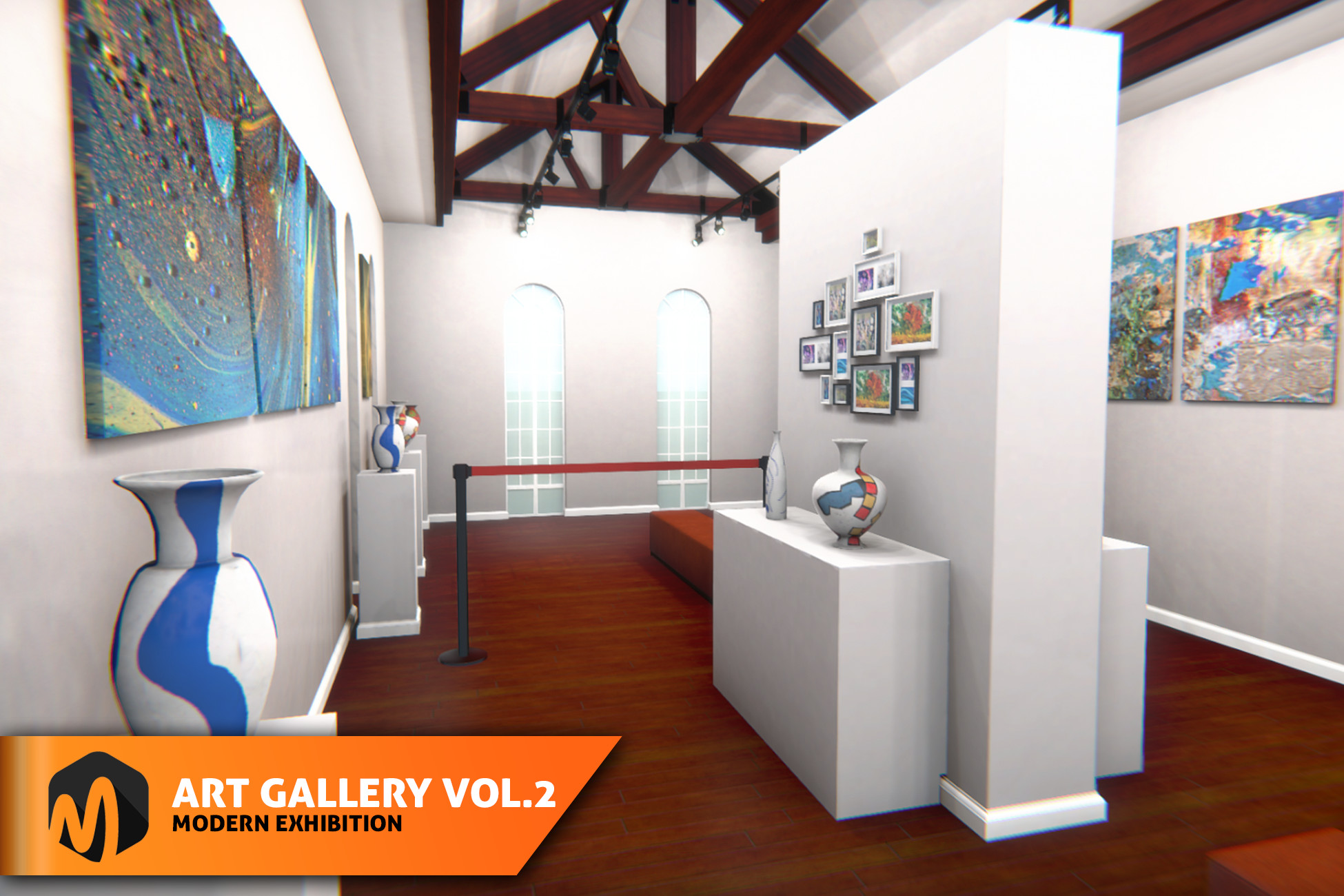 Art gallery Vol.2 - modern exhibition | 3D Environments | Unity Asset Store