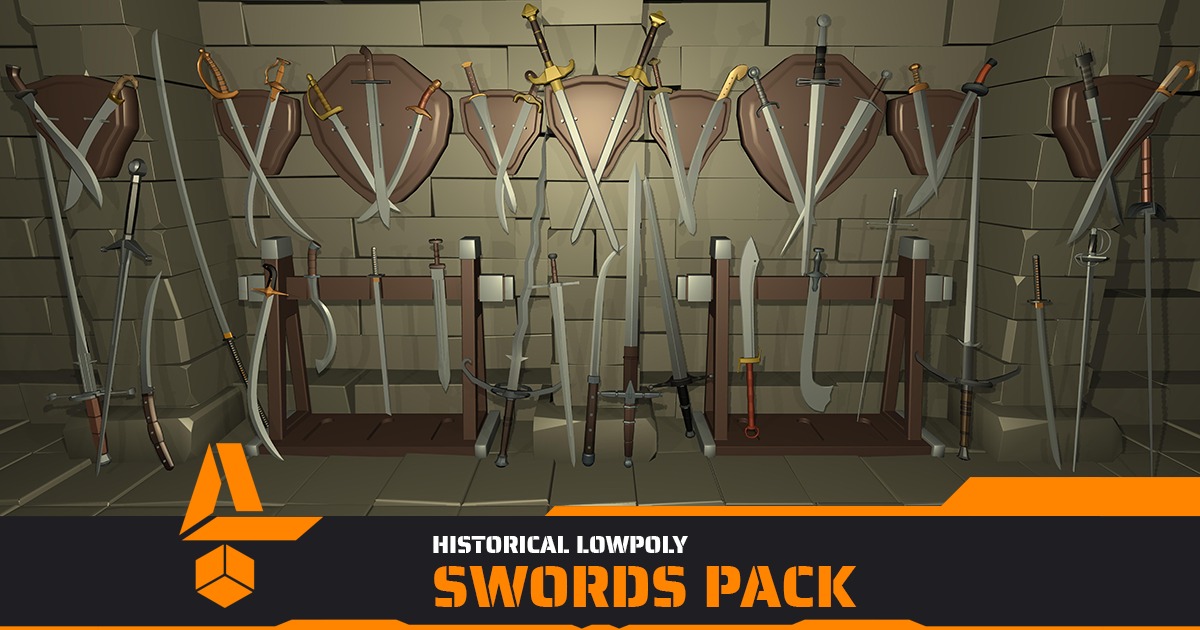 Historical Lowpoly Sword Pack | 3D 武器 | Unity Asset Store