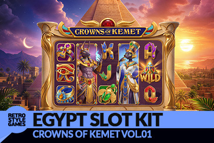 Egyptian Slot Game Art Kit – Animated Symbols and Characters