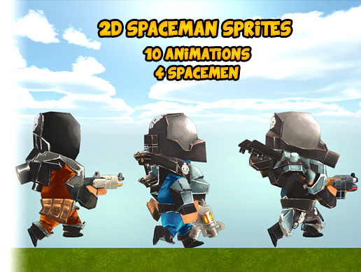 2D SpaceMan Sprites | 2D Characters | Unity Asset Store