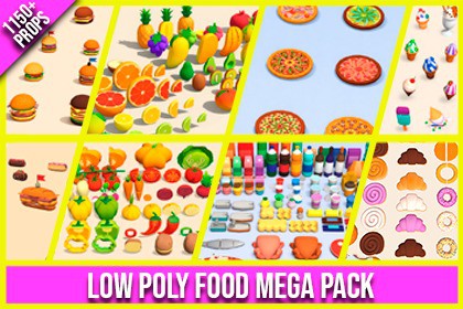 Low Poly Food Mega Pack (1150+ Props)