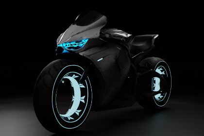 low-Poly Sci-fi Motorcycle