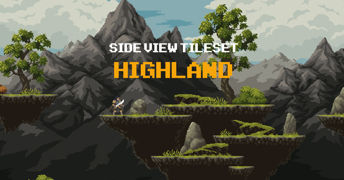 Pixel Environments Highland Platformer Pixel Art Tileset | 2D Environments | Unity Asset Store