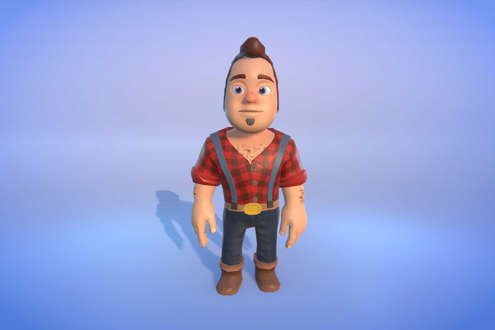 Rigged Low Poly Cartoony Lumberjack Character | 3D Characters | Unity ...