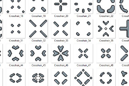 2D Pixel Art - 50 +Crosshairs with Additional Sci-Fi Art