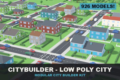 CITYBUILDER - Modular Low Poly City Kit