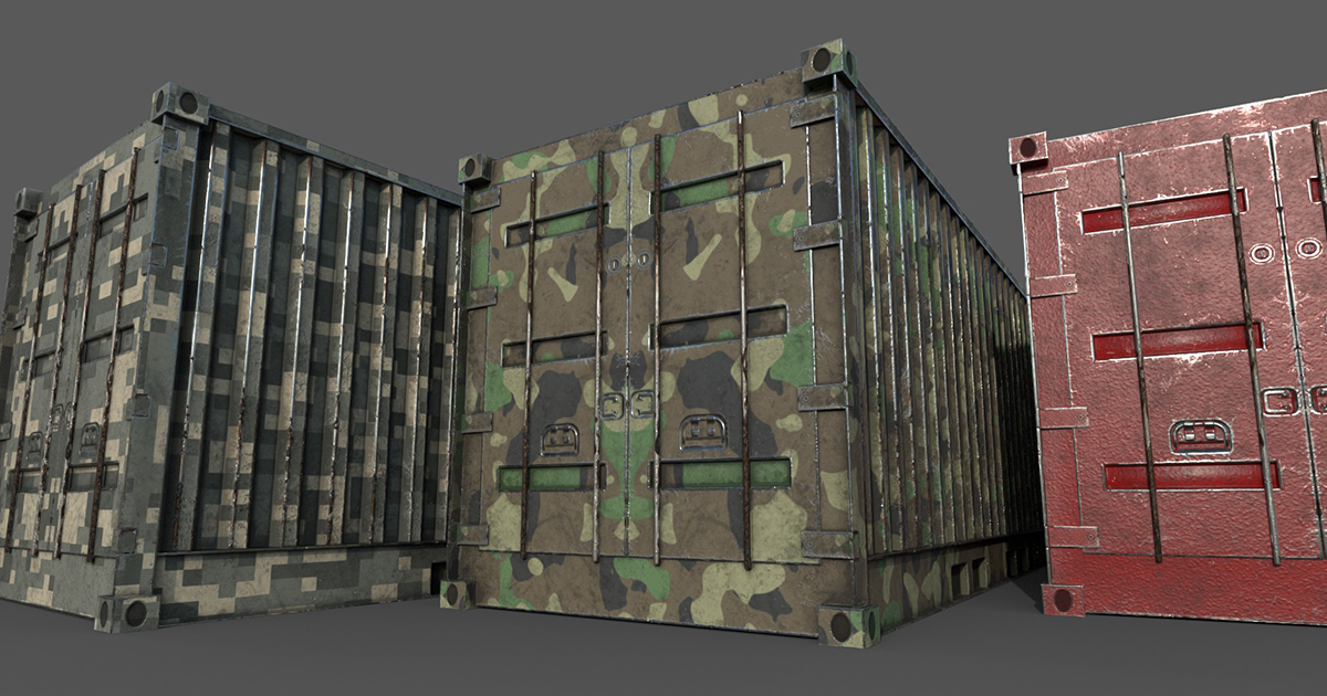 Old Used Containers | 3D Props | Unity Asset Store