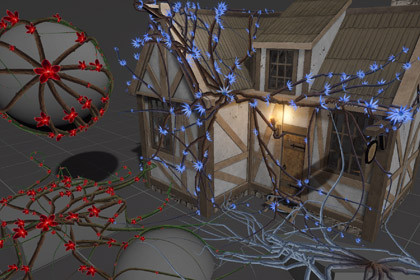 Particles roots & vine system