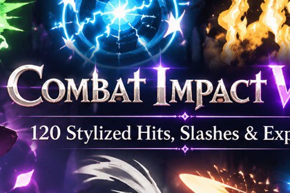 Combat Impact VFX — 120 Stylized Hits, Slashes & Explosions