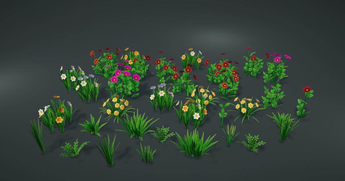 PIDI - COSY : Stylized Grass, Weeds and Wild Flowers Vol. 3 | 3D ...