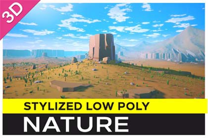 Stylized Fantasy Desert - Low Poly