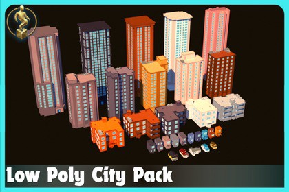 Low Poly City Pack — Skyscrapers, Apartments & Houses | Ongoing Updates
