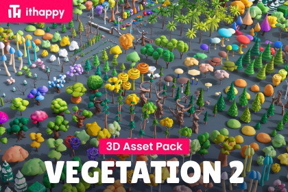 Vegetation 2 - Low Poly 3D Models Pack