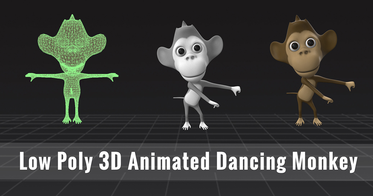 Low Poly 3D Animated Dancing Monkey | 3D Characters | Unity Asset Store