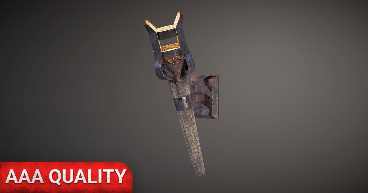 Medieval Wall Torch | 3D Props | Unity Asset Store