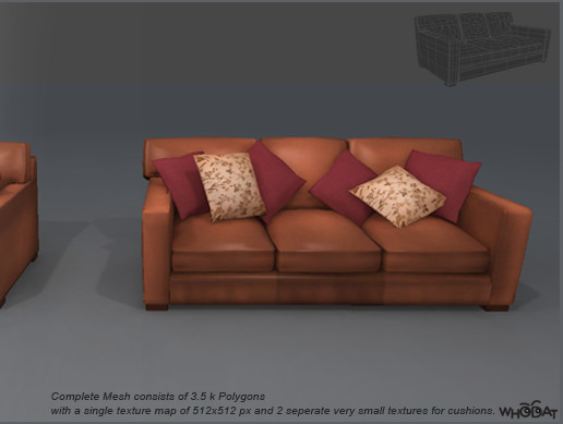 Unity Rendering Sofa Sofa Set - Couch Set | 3D Furniture | Unity Asset Store