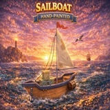 Sailboat Hand-Painted