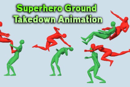 Superhero Ground Takedown Animation Pack