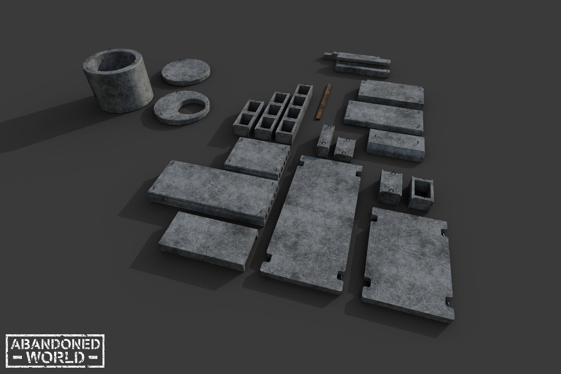 Concrete blocks pack | 3D Industrial | Unity Asset Store