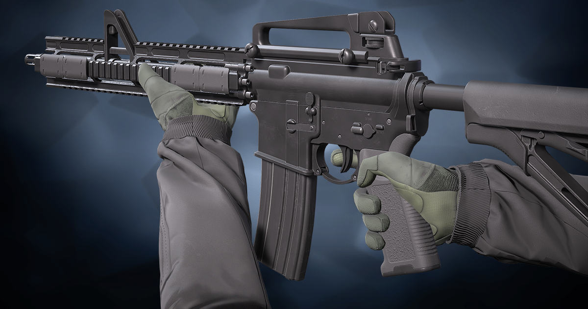 MR-44 Assault rifle With Hands | 3D Weapons | Unity Asset Store