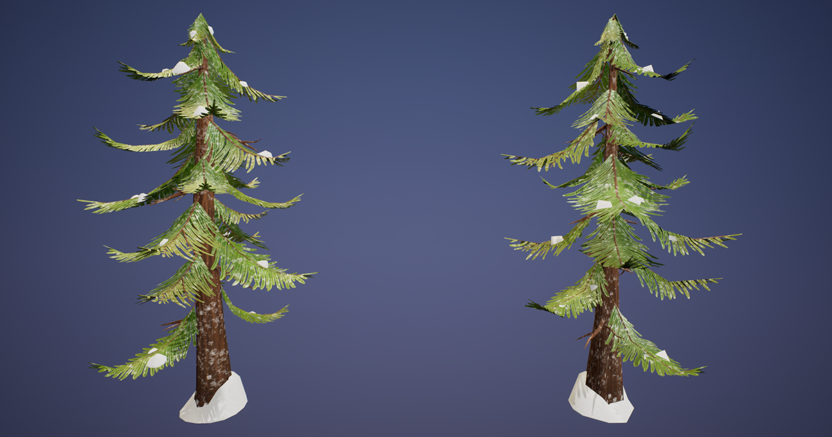 Snow Tree Model Unity Stylized Snowy Pine Tree | 3D Trees | Unity Asset Store