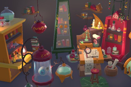 Witch_Laboratory-Hand-Painted 3D Props Pack