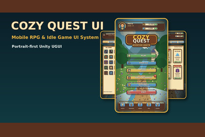Cozy Quest UI - Mobile RPG & Idle Game Interface