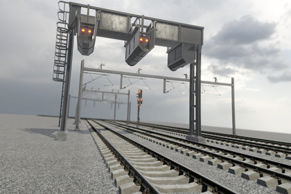 Train Power Lines and Signals