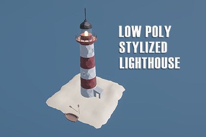 Stylized Low Poly Lighthouse
