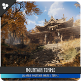 Mountain Temple (Japanese Temple, Ancient Temple, Temple Shrine, Feudal Japan)