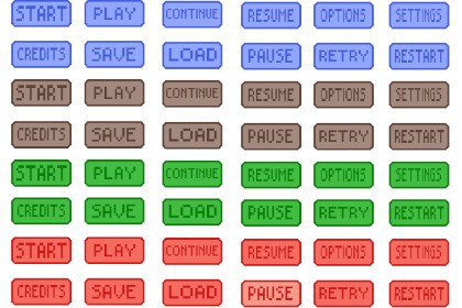 PIXEL ART MENU BUTTONS PACK