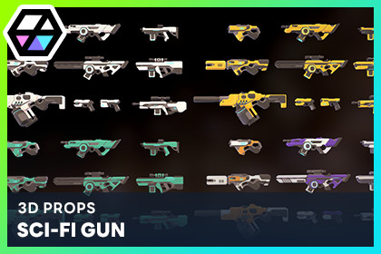 3D Props - Sci-Fi Gun