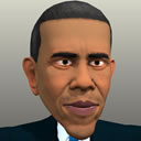 Obama 3D caricature