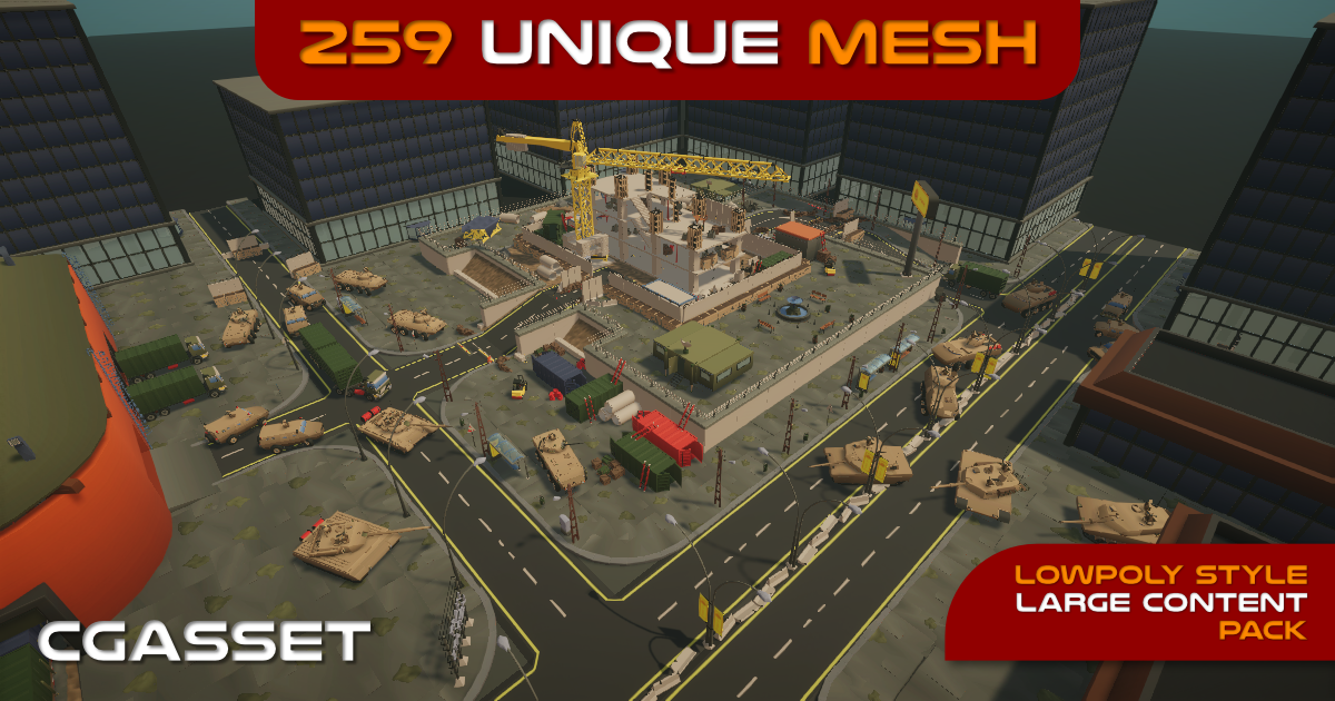 Lowpoly Style Large Content Pack | 3D Props | Unity Asset Store