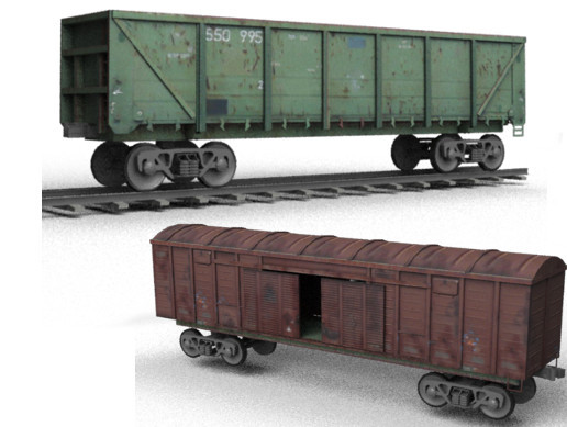 Freight Railroad Car and Rails | 3D Industrial | Unity Asset Store