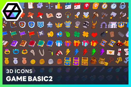 3D Icons - Game Basic2