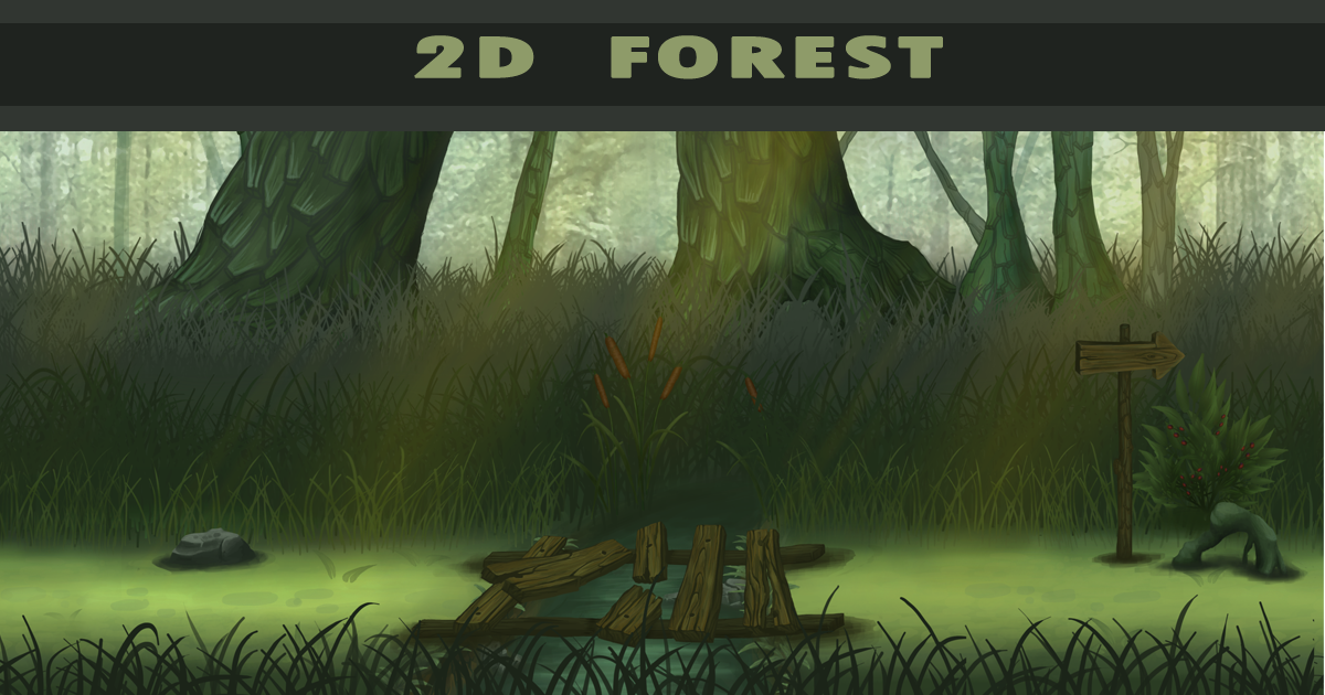 Stylized Forest 4k Vol 01 | 2D Environments | Unity Asset Store